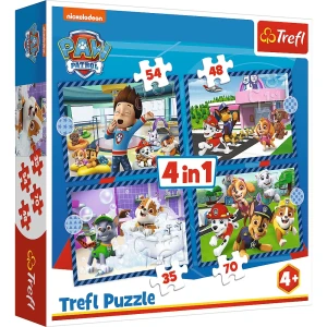 34650 Trefl Puzzle 4w1 - Psie sprawy, Paw Patrol