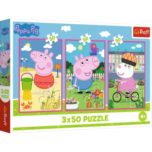 34877 Trefl Puzzle - Siła przyjaźni, Peppa Pig 3x50 el.
