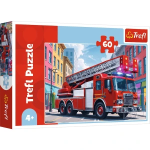 17405 Trefl Puzzle - Wóz strażacki 60 el.