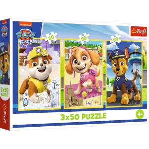 34878 Trefl Puzzle - Nasze pieski, Psi Patrol 3x50 el.