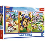 34886 Trefl Puzzle - Psia zgraja, Psi Patrol 3x80 el.