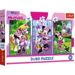 34889 Trefl Puzzle - Minnie i przyjaciele, Disney 3x80 el.