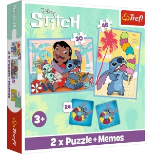 93585 Trefl Puzzle 2w1 + memos - Wesoły dzień Lilo&Stitch