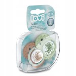 22/917 LOVI - Smoczek silikonowy dynamiczny 0-3m. 2 szt. Tie Dye Green