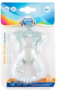 56/152 CANPOL - Gryzak wodny z grzechotką Magiczna Różdżka blue