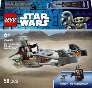 75436 LEGO® Star Wars - Śmigacz Mandalorianina i Grogu