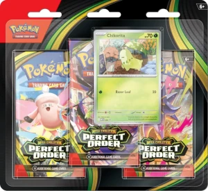 36687 Pokemon TCG - Mega Evolution - Perfect Order - 3-Pack Blister
