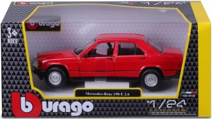 18-21103RD BBURAGO - Mercedes-Benz 190E 1987 Red 1:24