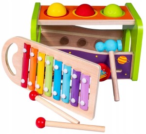 83694 Smily-Play - Przebijanka drewniana z cymbałkami