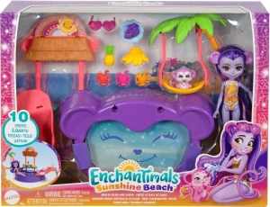 HTW73 Mattel ENCHANTIMALS - Tropikalny basen lalka małpka