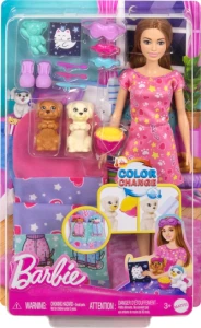HXN01 Mattel Barbie - Piżama Party z pieskami
