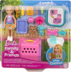 JDF89 Mattel Barbie - Chelsea transporter dla pieska