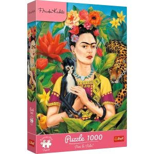 12094 Trefl Puzzle Premium Plus -  Frida Kahlo: Portret w dżungli 1000 el. 