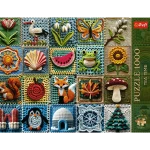 12116 Trefl Puzzle Premium Plus - Tea Time: Szydełkowanie - Cztery Pory  Roku 1000 el. "