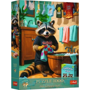 12139 Trefl Puzzle Premium Plus - Pets & People Stuff: Dzień Prania Szopa 1000 el. 