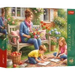 12144 Trefl Puzzle Premium Plus - Mother's Day: Rodzina w ogrodzie 1000 el. 