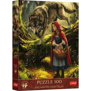 37632 Trefl Puzzle Premium Plus - Enchanted Fairy Tales: Czerwony Kapturek i Wilk  500 el. 
