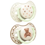 22/935 LOVI - Smoczek silikonowy dynamiczny 0-6m 2 szt Teddy Love