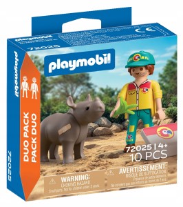 72025 Playmobil DuoPack - Strażnik leśny z nosorożcem