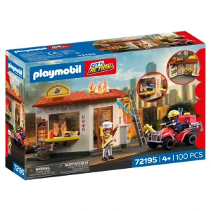 72195 Playmobil City Action - Quad straży pożarnej oraz stoisko z burgerami