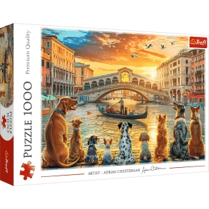 10944 Trefl Puzzle - Pieski w Wenecji 1000 el. 