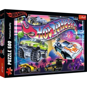 37538 Trefl Puzzle - Hot Wheels, Lata 80-te 500 el. 