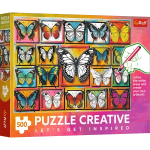37561 Trefl Puzzle Creative - Kolekcja motyli 500 el. 