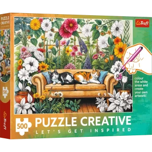 37562 Trefl Puzzle Creative - Kocia oranżeria 500 el. 