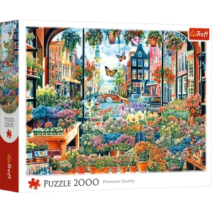 27128 Trefl Puzzle - Kwiaciarnia w Amsterdamie 2000 el.