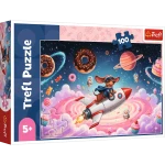 16558 Trefl - Puzzle Jamnik na rakiecie 100 el.