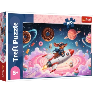 16558 Trefl - Puzzle Jamnik na rakiecie 100 el.