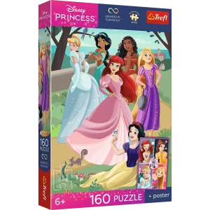 15438 Trefl Puzzle Premium Plus Kids - Disney Czarujące przyjęcie + kolekcjonerski plakat 160 el.
