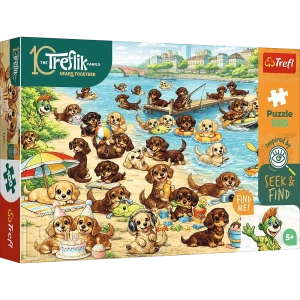 16585 Trefl Puzzle Seek & Find - Jamniki i Trefliki 100 el.
