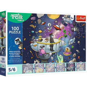 16545 Trefl - Puzzle Bert w kosmosie, Rodzina Treflików 100 el.