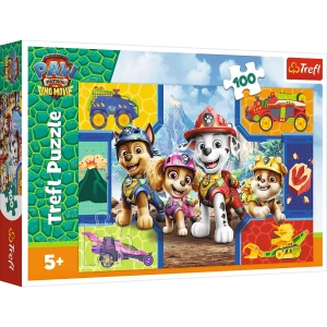 16548 Trefl - Puzzle Psiaki i dinozaury 100 el.