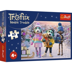17417 Trefl Puzzle XMAS - Zimowy Robobot, Rodzina Treflików 60 el.