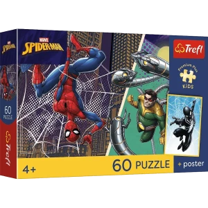 17427 Trefl Puzzle Premium Plus Kids - Superbohaterski dzień, Marvel Spiderman 60 el.
