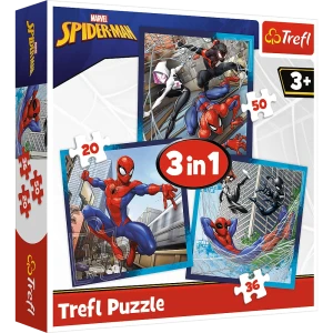 34874 Trefl Puzzle 3w1 - Pajęczy przyjaciele, Marvel Spiderman