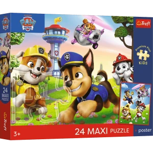 14388 Trefl Puzzle MAXI PREMIUM PLUS KIDS - Wesoły spacer, Psi Patrol 24 el.