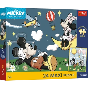 14390 Trefl Puzzle MAXI PREMIUM PLUS KIDS - Przyjaciele myszki, Disney 24 el.