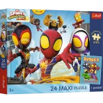 14391 Trefl Puzzle MAXI PREMIUM PLUS KIDS - Przygody pajęczej ekipy, Marvel Spidey 24 el.