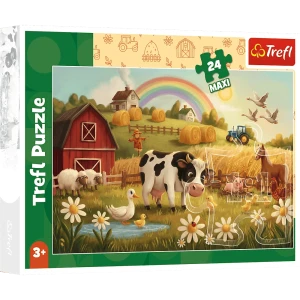 14397 Trefl Puzzle MAXI - Krowa na farmie 24 el.