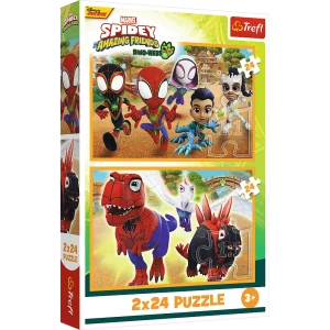 34432 Trefl Puzzle - Spidey i dinozaury, Marvel 2x24 el.