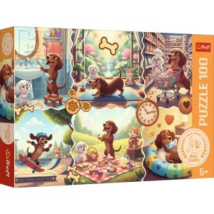 16567 Trefl Puzzle - Długi dzień jamnika 100 el.