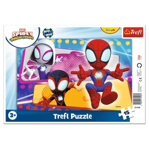 31446 Trefl Puzzle Ramkowe - Pajęcza paczka, Spidey 15 el.