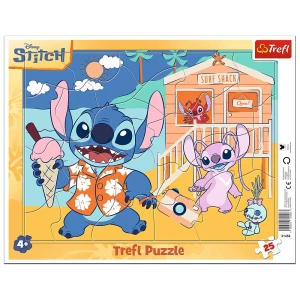 31353 Trefl Puzzle Ramkowe - Radosny Stitch, Disney 25 el.