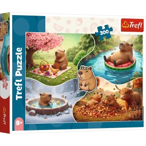 23052 Trefl Puzzle - Cztery pory roku z kapibarami 300 el.