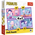 34691 Trefl Puzzle 4w1 - Ze Snoopym jest wesoło