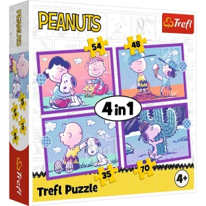 34691 Trefl Puzzle 4w1 - Ze Snoopym jest wesoło