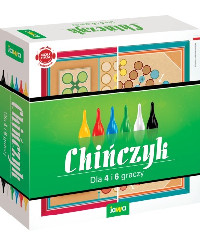 JAWA Chińczyk dla 4 i 6 graczy – gra rodzinna – pudełko